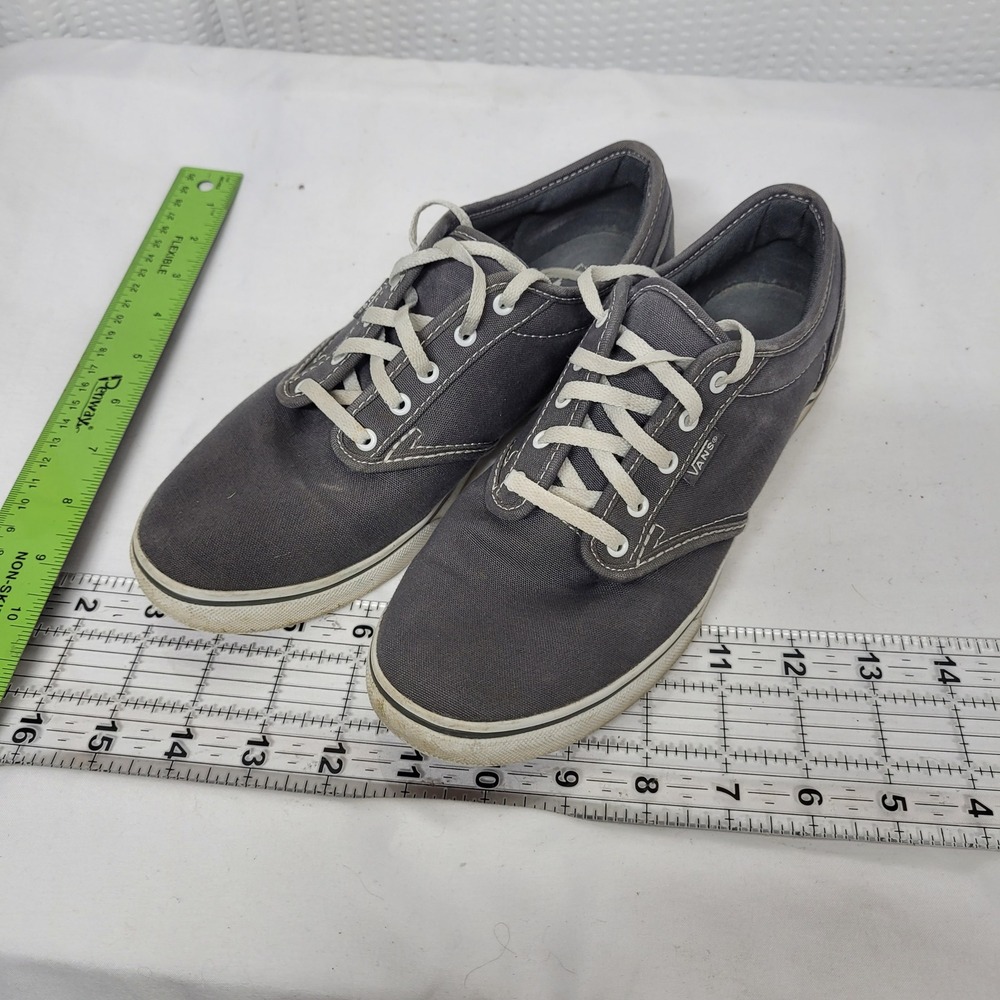 Vans Atwood Low Charcoal Grey Canvas Skate Shoes Womens 8 TB4R‎